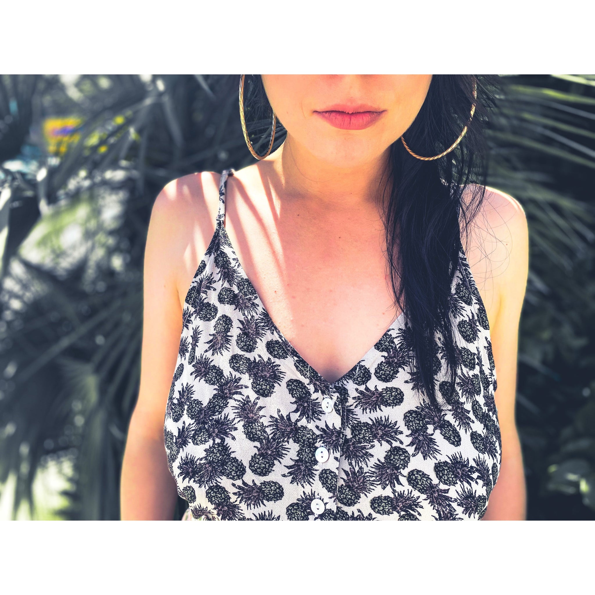 Tie-front Pineapple Top in Light